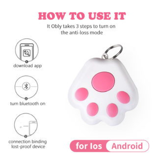 Alfavoce Mini Pet GPS Locator Anti Lost Alarm Wallet Key Finder Wireless 4.0 Waterproof for Pet Dog Child Key Auto Accessories