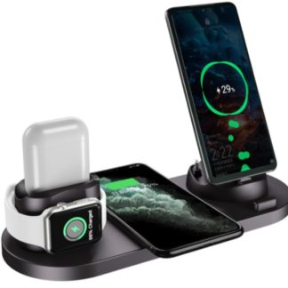 Wireless Charging Dock Station Wireless Charger for Apple Watch iPhone 12 Pro Max
