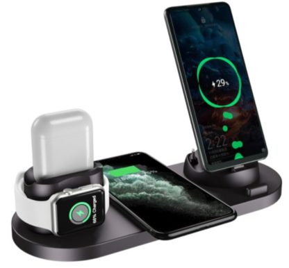 Wireless Charging Dock Station Wireless Charger for Apple Watch iPhone 12 Pro Max