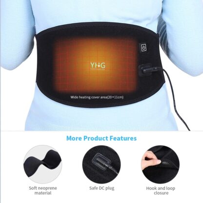 Electric Heating Waist Pad Waist Warmer Corset Belt Women Period Low Back Pain Relief Lumbar Support Bandage Uterus Warmer Belts