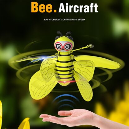 RC Mini Infraed Sensor Bee Flying Induction Minion drone battery 3.7v Fly Flashing Light Aircraft Kids Toys Jly3