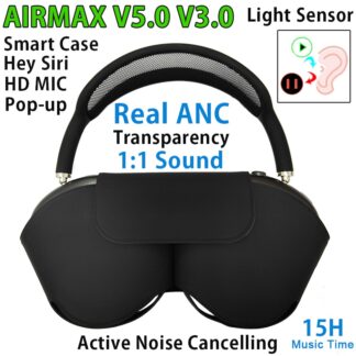AirMAX V5.0 V3.0 TWS ANC Headphones Superpods MAX 4 Active Noise Cancelling Headset Trasparency with Smart Case