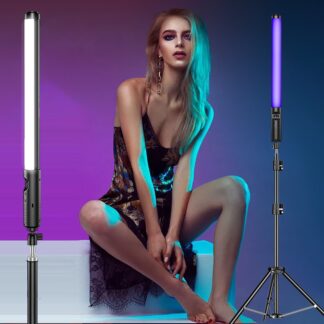 RGB Light Stick Wand With Tripod Stand Colorful LED Fill Light Handheld Flash Speedlight Photography Lighting Video Lamp Party