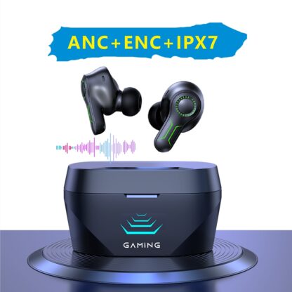 Real Waterproof TWS ANC Fone Bluetooth Earphones Noise Canceling Wireless Headphones Gaming Headphone With Mic Handfree Earbuds