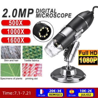 3 In 1 USB Type C LED Adjustable Microscope Handheld Portable Digital Microscope Interface Electron 8 LEDs Bracket