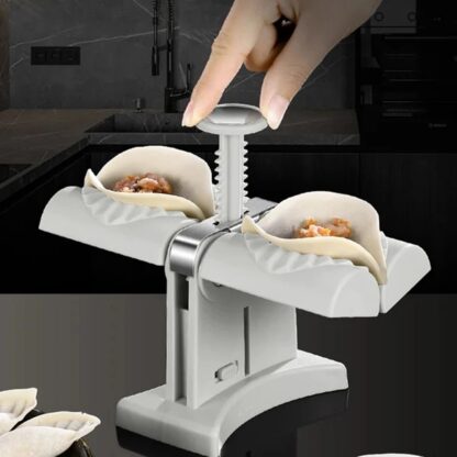 Dumpling Maker Household Double Head Automatic Dumpling Maker Ravioli Press Mold Making Tool Easy to Use for Dumpling FU