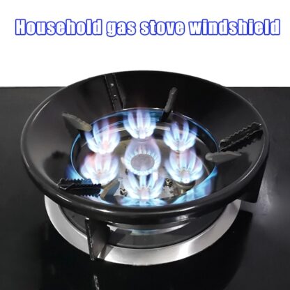 Metal Gas Stove Windshield Polyfire Energy-Saving Windshield Hood Household Gas Stove Wind Shield Bracket for LPG Cooker