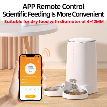 ANKOOL ROJECO 4L Automatic Pet Feeder Cat Food Dispenser Accessories Remote Control Pet Smart WiFi Auto Feeder For Cats Dogs Dry Food - Image 2