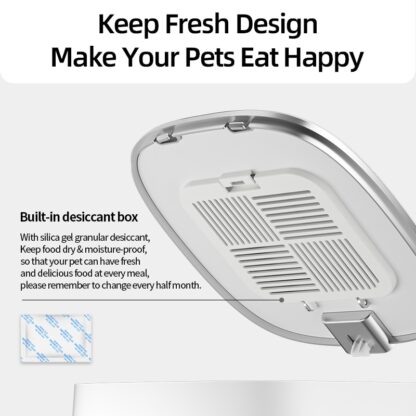 ANKOOL ROJECO 4L Automatic Pet Feeder Cat Food Dispenser Accessories Remote Control Pet Smart WiFi Auto Feeder For Cats Dogs Dry Food - Image 6