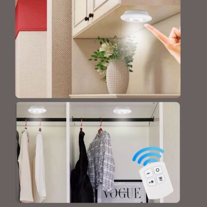 Smart Wireless Remote Control Night Light Decorative Kitchen Closet Staircase Aisle Bathroom Lighting Mini LED Lights - Image 4