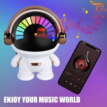 Portable Astronaut Smart Bluetooth Speaker TWS 360 Degree Surround Sound Bluetooth Soundar Subwoofer with Microphone RGB Light