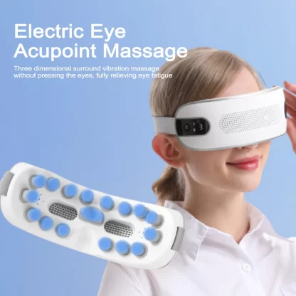 Vibration Eye Massager Electric Eye Massage Glasses Therapy Bluetooth Acupressure Relief Fatigue Dark Circles Pouch Wrinkle