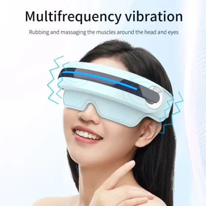 Eye Massager with Heat Vibration Compression Massage Help Puffy and Dry Eyes-Rechargeable Heated Migraine Mask Bluetooth Music - Image 5